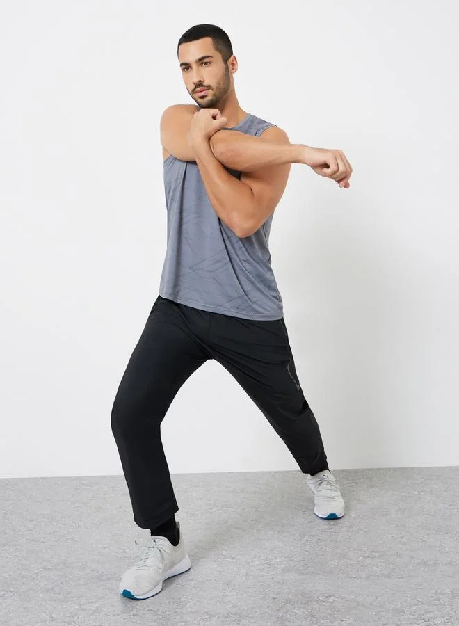 Styli Active Men Relaxed Track Pant with Side Print and Zipper Detail